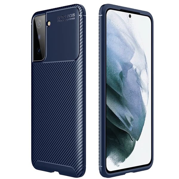 Karbon silikon Deksel Samsung Galaxy S21 Plus : Farge - Blå
