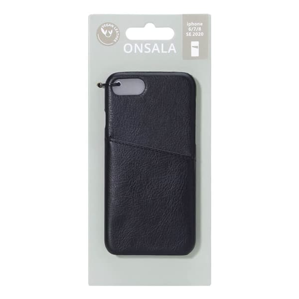 Mobilcover med Kortrum iPhone 6/7/8/SE2020/22 Sort