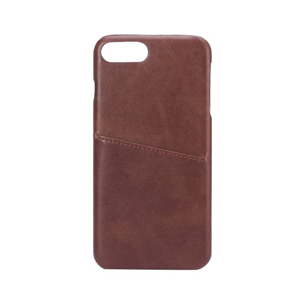 Kännykän kansi iPhone 6 / 7 / 8 Plus Card-lokero Ruskea