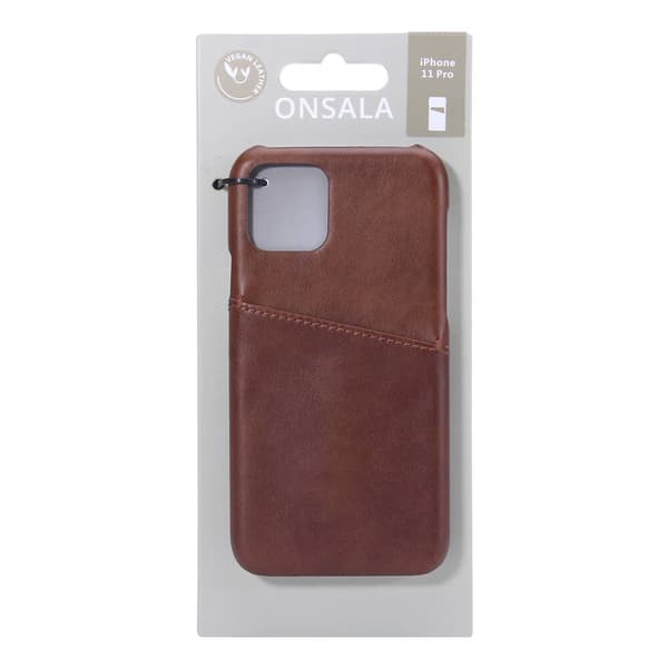 ONSALA Mobildeksel Brun med Kortlomme iPhone 11 Pro