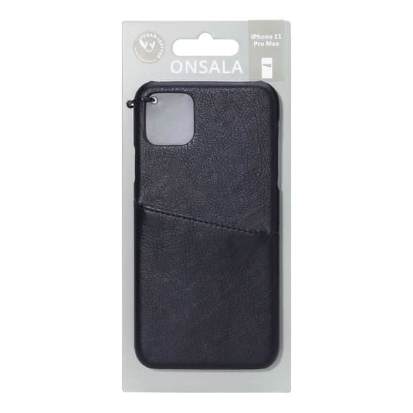 ONSALA Mobildeksel Svart med Kortlomme iPhone 11 Pro Max