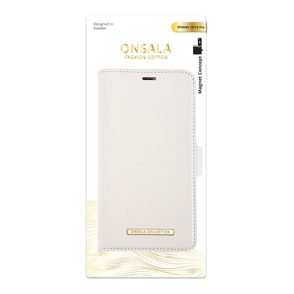 Lommebokveske iPhone 12  / 12 Pro Saffiano White