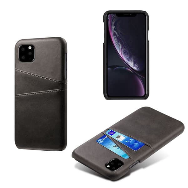 Iphone 12 mini skydd skal fodral skinn läder kort visa amex