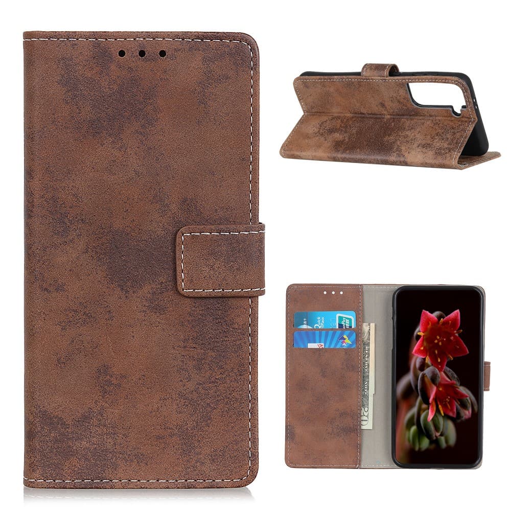 Samsung Galaxy S21 Fodral Vintage Brun