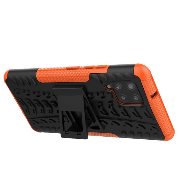Samsung Galaxy A42 5G Suojakuori Rengaskuvio Telinetoiminto Oranssi