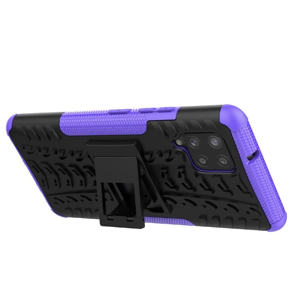 Samsung Galaxy A42 5G Suojakuori Rengaskuvio Telinetoiminto Violetti