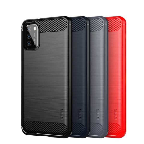 Xiaomi Poco M3 Kuori Harjattu Hiilikuiturakenne Harmaa
