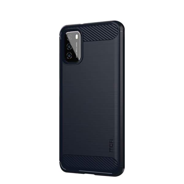 Xiaomi Poco M3 Kuori Harjattu Hiilikuiturakenne Sininen