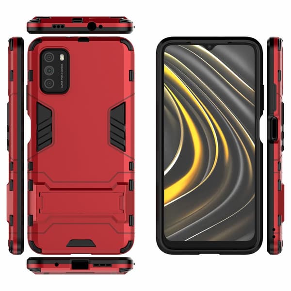 Xiaomi Poco M3 Kuori Armor Telinetoiminto Punainen