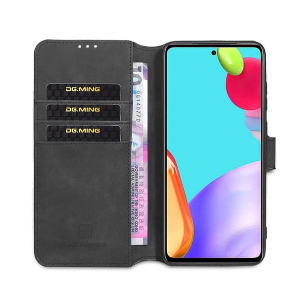 DG-Ming Lompakkokotelo 3-kortti Samsung Galaxy A52 5G : väri - musta