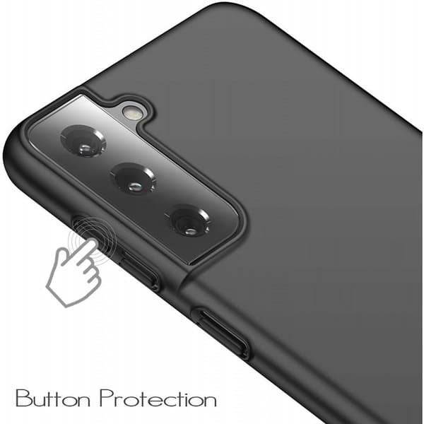 Samsung S21 Plus Ultratunn Gummibelagd Mattsvart Skal Basic® V2