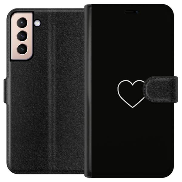 Samsung Galaxy S21 Lompakkokotelo Sydän