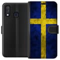 Miniatyrbild 1 av 3: Samsung Galaxy A40 Plånboksfodral Sverige Flagga
