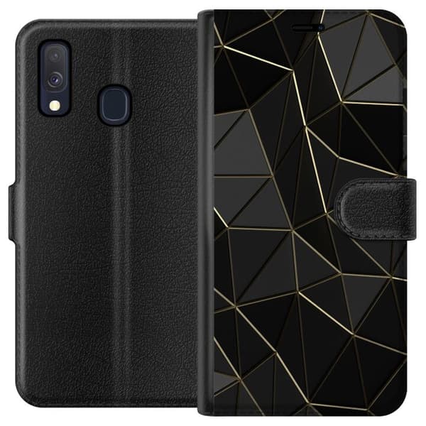 Samsung Galaxy A40 Lompakkokotelo Keskiyö