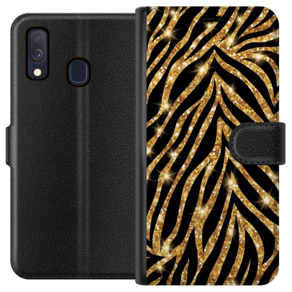 Samsung Galaxy A40 Plånboksfodral Gold & Glitter