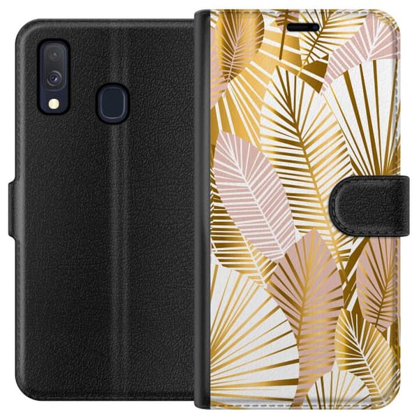 Samsung Galaxy A40 Plånboksfodral Guld
