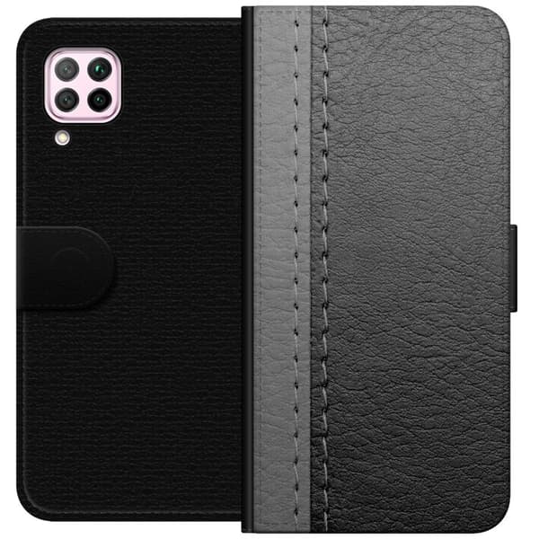 Huawei P40 lite Plånboksfodral Black & Grey Leather