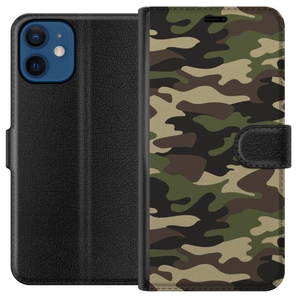 Apple iPhone 12  Lompakkokotelo Sotilaallinen