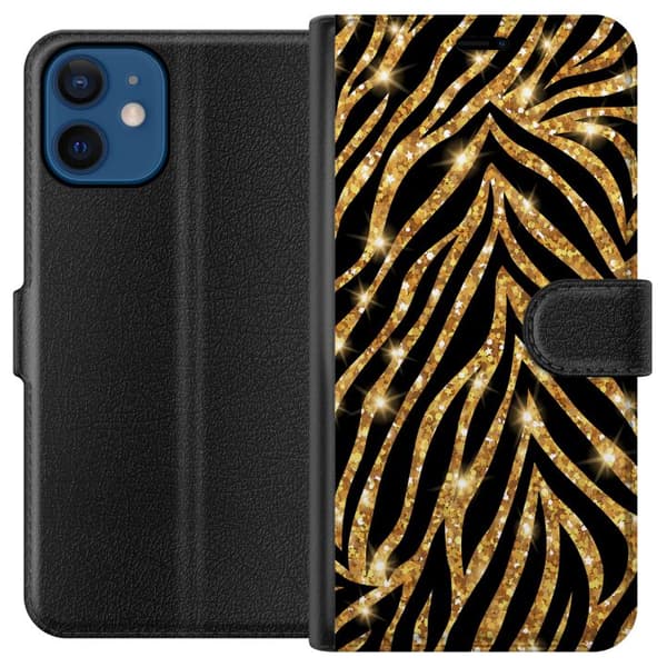 Apple iPhone 12  Lommeboketui Gull & Glitter