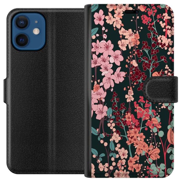 Apple iPhone 12 mini Lommeboketui Blomster