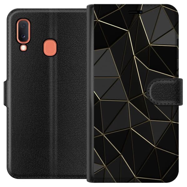 Samsung Galaxy A20e Plånboksfodral Midnight