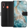 Miniatyrbillede 1 af 3: Samsung Galaxy A20e Tegnebogsetui Magisk Marmor
