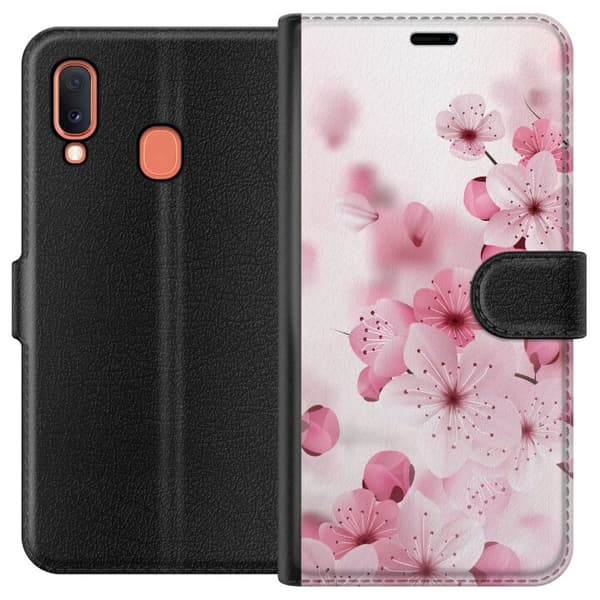 Samsung Galaxy A20e Plånboksfodral Cherry Blossom