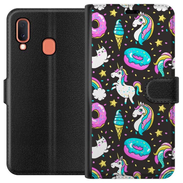 Samsung Galaxy A20e Lommeboketui Unicorn