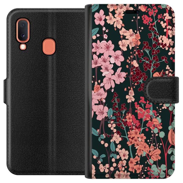 Samsung Galaxy A20e Plånboksfodral Blommor