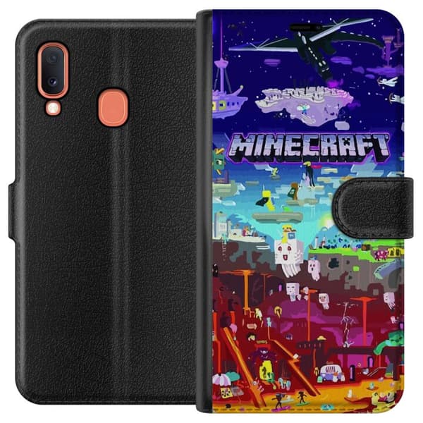 Samsung Galaxy A20e Plånboksfodral MineCraft