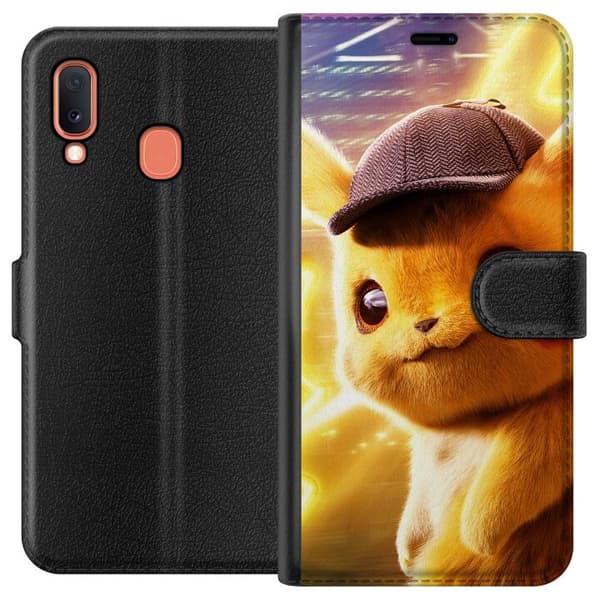 Samsung Galaxy A20e Plånboksfodral Detective Pikachu - Pikachu