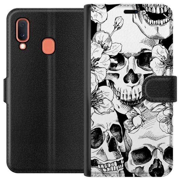 Samsung Galaxy A20e Plånboksfodral Döskalle