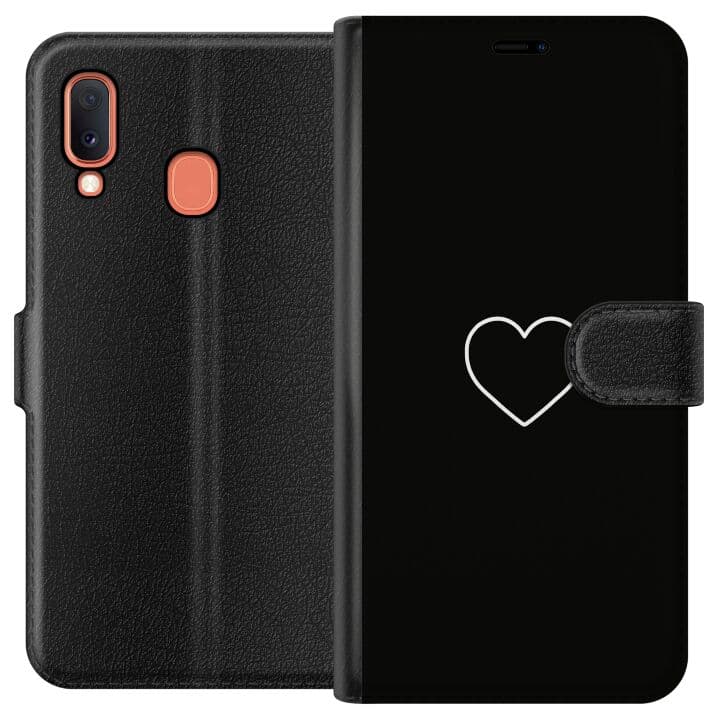 Samsung Galaxy A20e Plånboksfodral Hjärta