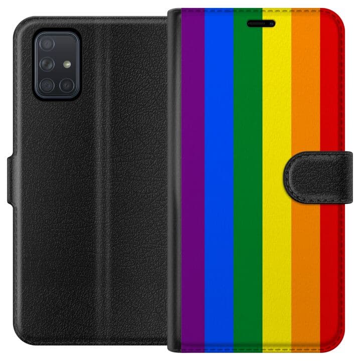 Samsung Galaxy A71 Plånboksfodral Pride Flagga