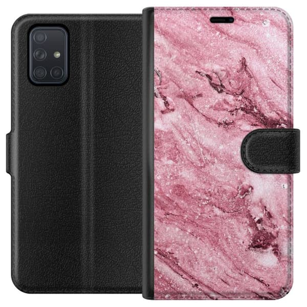 Samsung Galaxy A71 Tegnebogsetui Glitter Marmor