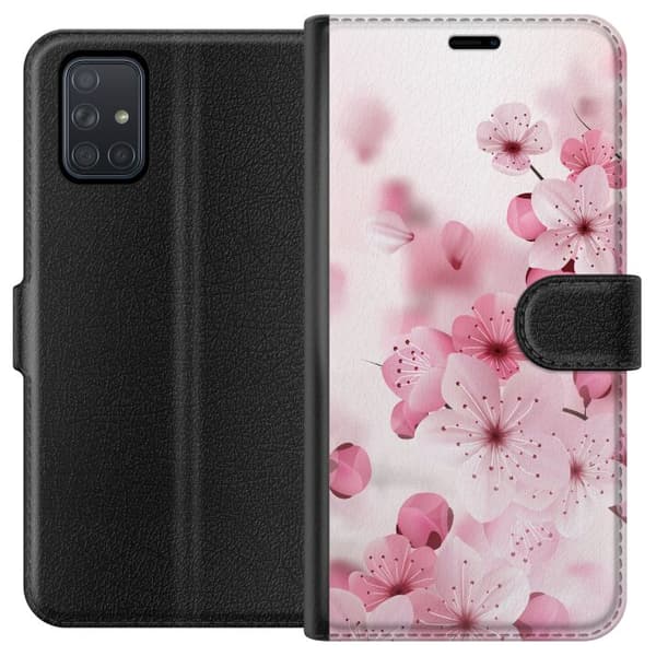 Samsung Galaxy A71 Lommeboketui Kirsebærblomst