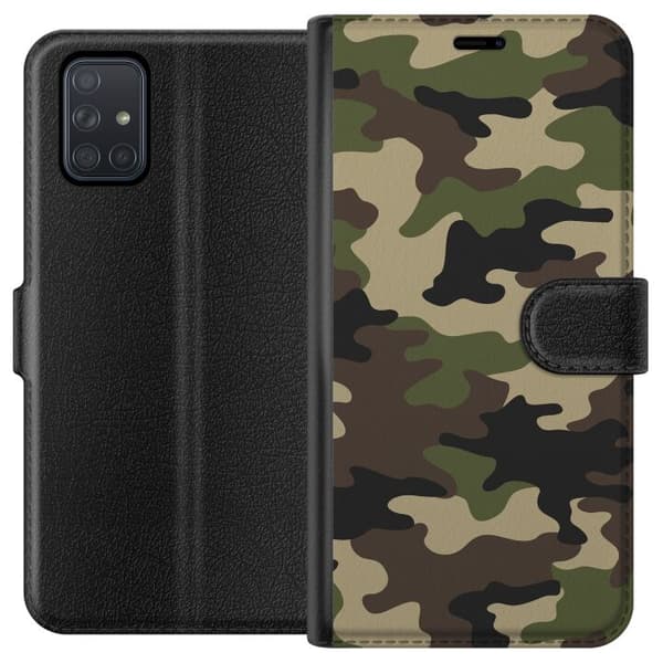 Samsung Galaxy A71 Tegnebogsetui Militær