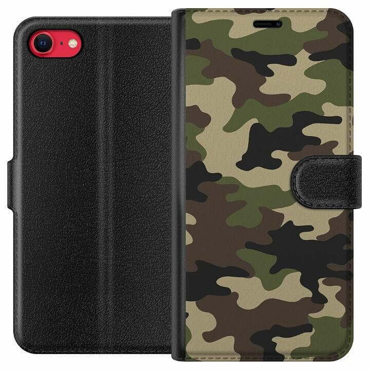 Apple iPhone 8 Plånboksfodral Woodland Camo