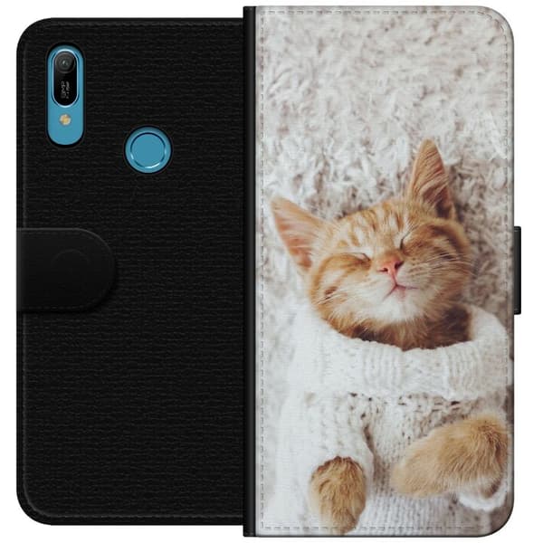 Huawei Y6 (2019) Tegnebogsetui Kitty Sweater