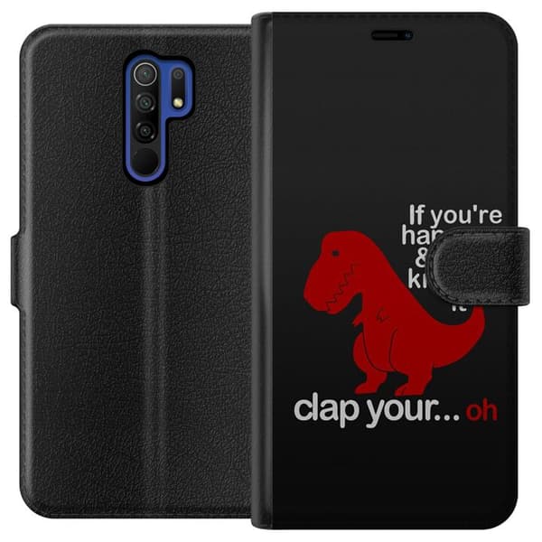 Xiaomi Redmi 9 Lommeboketui Dinosaur