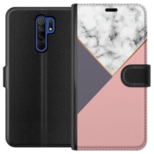 Xiaomi Redmi 9 Lompakkokotelo Marmori Leikkaus