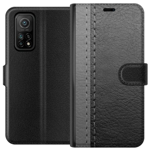 Xiaomi Mi 10T Pro 5G Tegnebogsetui Sort & Grå Læder