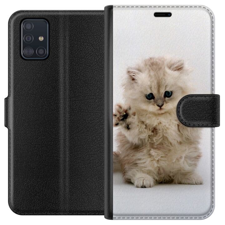 Samsung Galaxy A51 Plånboksfodral Katt