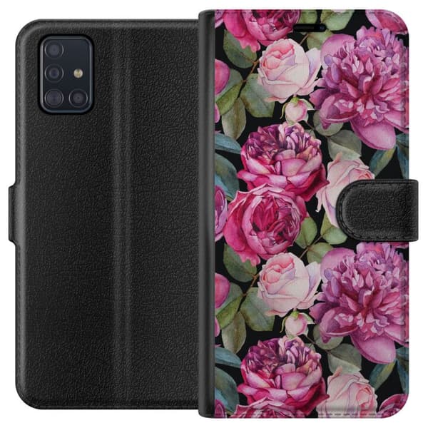 Samsung Galaxy A51 Tegnebogsetui Blomster