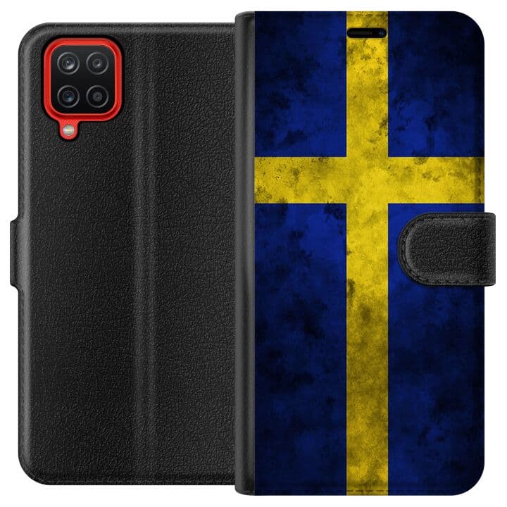 Samsung Galaxy A12 Plånboksfodral Sverige Flagga