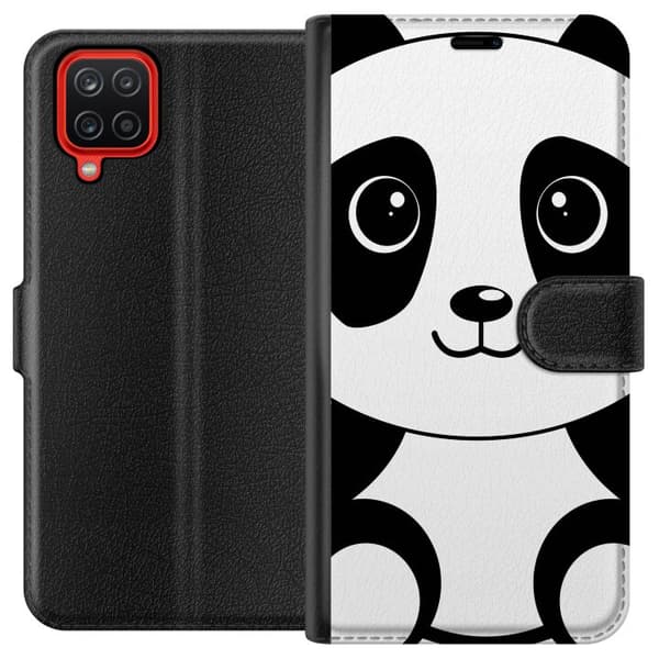 Samsung Galaxy A12 Lompakkokotelo Panda