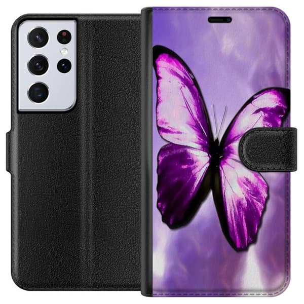 Samsung Galaxy S21 Ultra 5G Plånboksfodral Fjäril