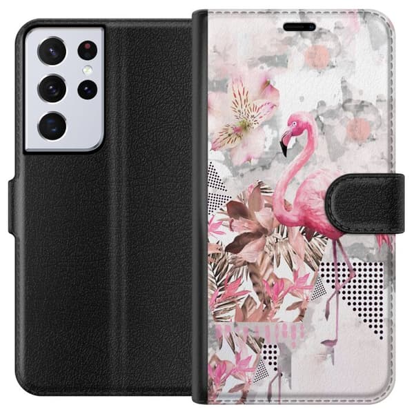 Samsung Galaxy S21 Ultra 5G Lompakkokotelo Flamingo