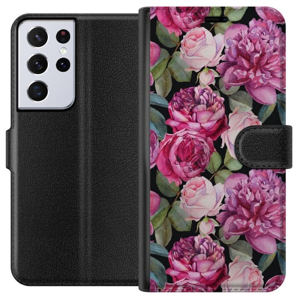 Samsung Galaxy S21 Ultra 5G Plånboksfodral Blommor