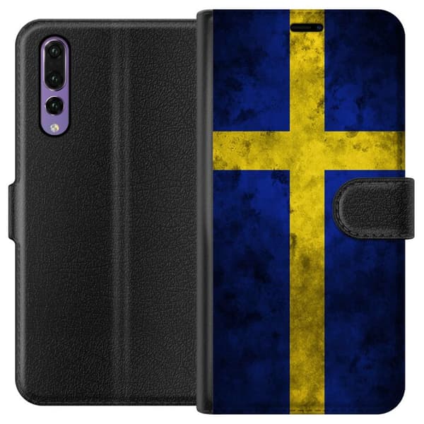 Huawei P20 Pro Tegnebogsetui Sverige Flag